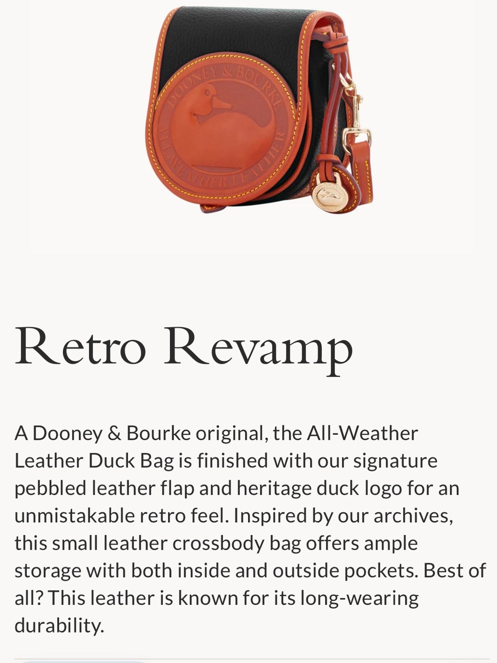 Dooney & Bourke All Weather Leather II Duck Bag - Picture 7 of 10